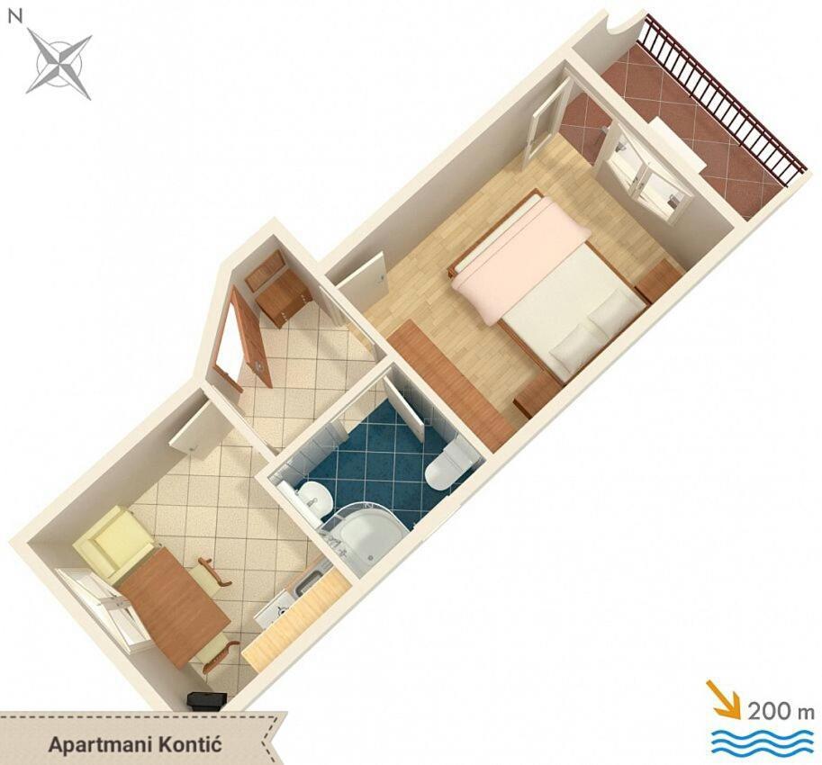 Apartmani Kontic Baška Voda Zewnętrze zdjęcie